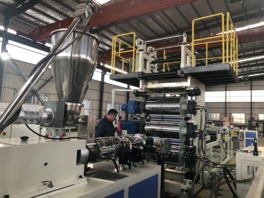 0.5-2mm Rigid PVC Sheet Extrusion Line Customized Product Width With Protective Film