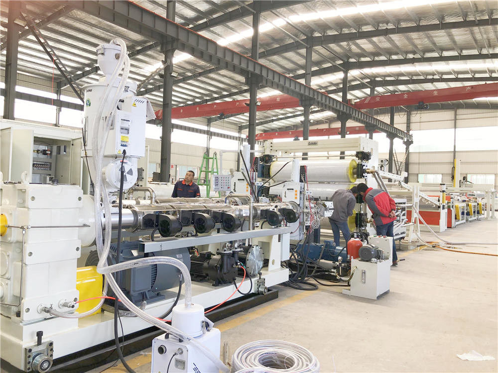 PE ABS Sheet Extrusion Line Vacuum Forming Thick PP Sheet Extrusion Machine