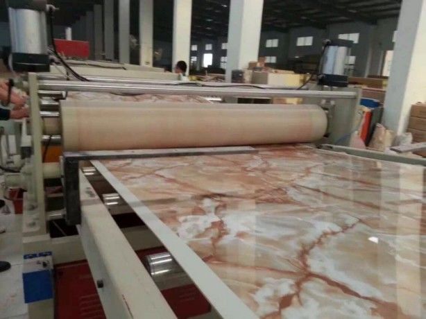 UV Coating Glossy PVC Sheet Extrusion Line For Kitchen Cabinet